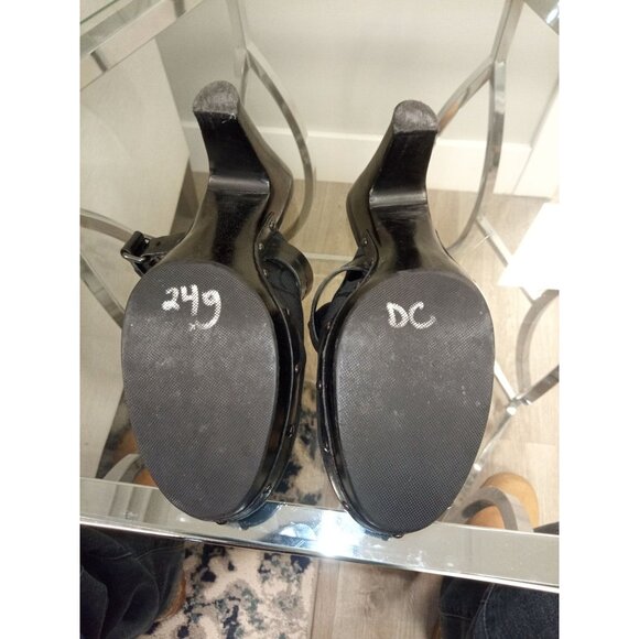 Coach Black Leather Buckle Slip On Clogs Size 5 - Picture 6 of 8